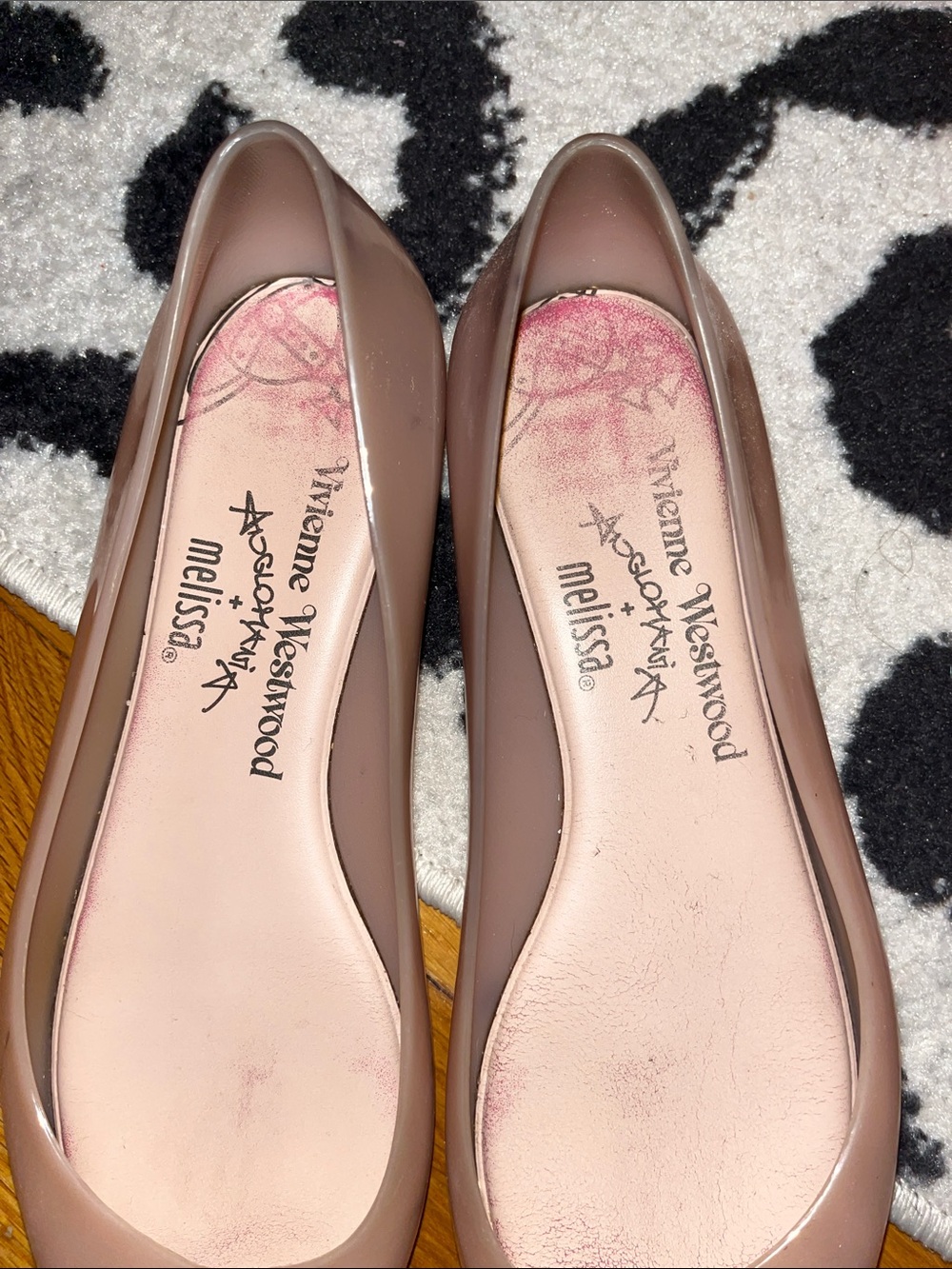 Vivienne Westwood x MELISSA Blush Pink Jelly Ballet Flats with Orb Emblem - Picture 4 of 4